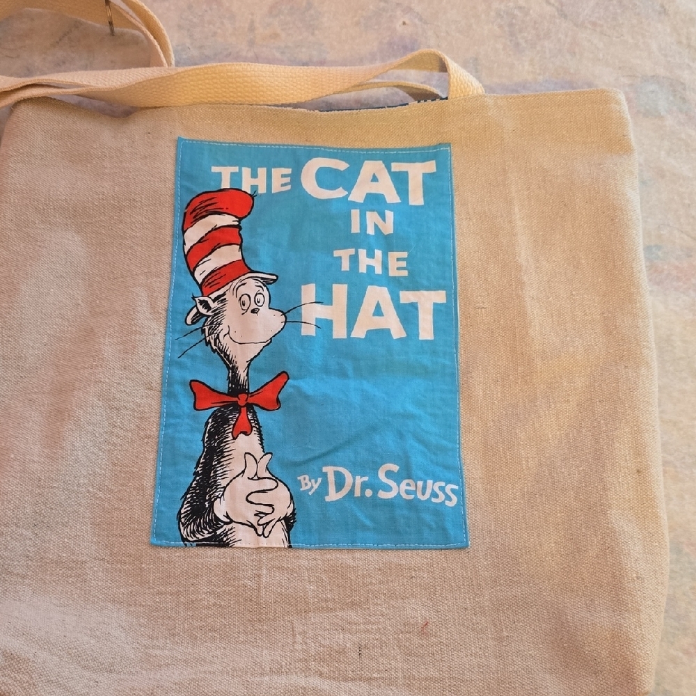 Dr. Seuss Blue and Red Cat in the Hat‎ Tote - Picture 4 of 6